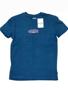 Billabong Navy Blue Short Sleeve Pink Purple Boys Small NWT